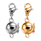 Magnetic Lock in Rhodium Overlay Pure White Stainless Steel_4464147