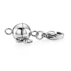 Magnetic Lock in Rhodium Overlay Pure White Stainless Steel_4464147_2
