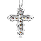 Multi-Tourmaline Cross Pendant with Chain (Size 20) 1.42 Ct._4464520_4