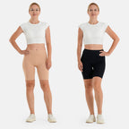 Super Find - La Marey Womens Set of 2 High Waist Seamless Shaper Shorts (Size S/M, UK 8-14) - Black & Skin_4465761