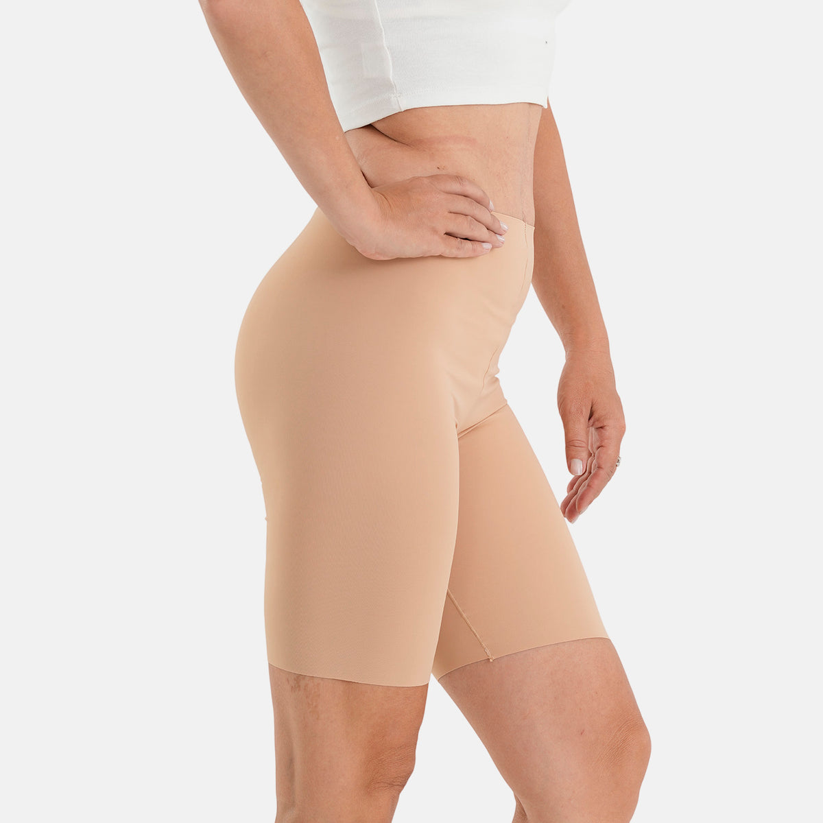 Super Find - La Marey Womens Set of 2 High Waist Seamless Shaper Shorts (Size S-M, UK 8-14) - Black &amp; Skin 4465761 4