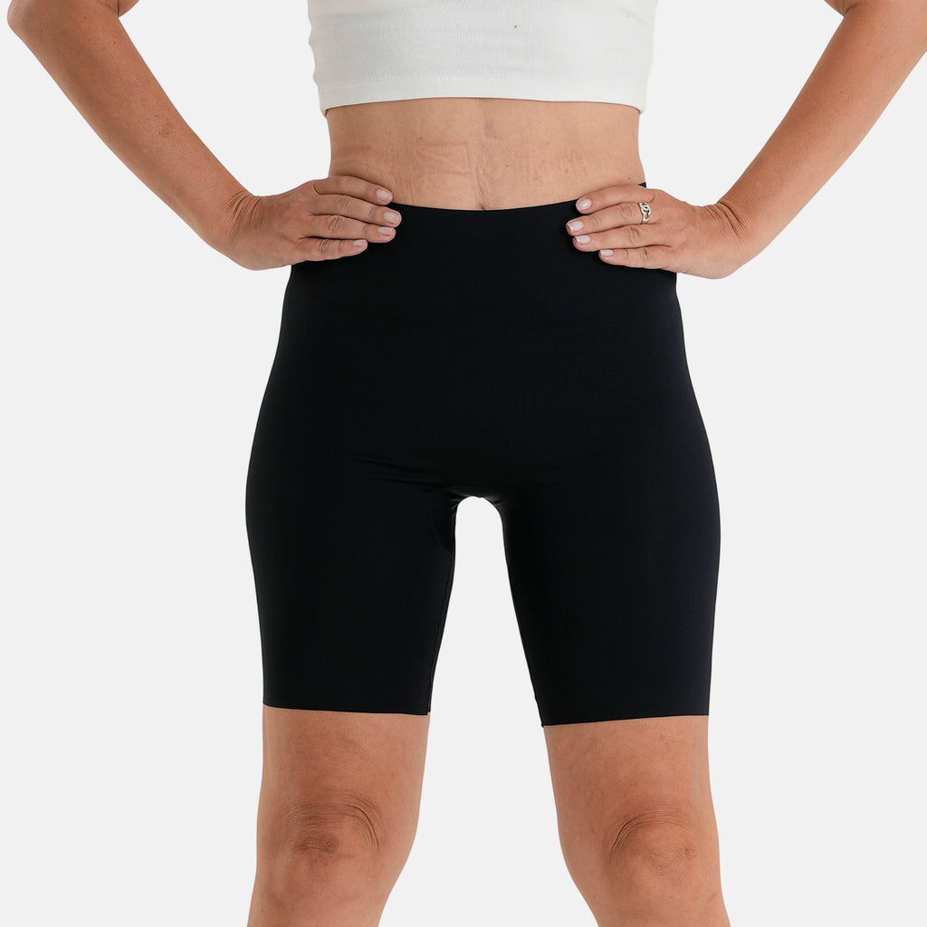 Super Find - La Marey Womens Set of 2 High Waist Seamless Shaper Shorts (Size S/M, UK 8-14) - Black & Skin_4465761_4