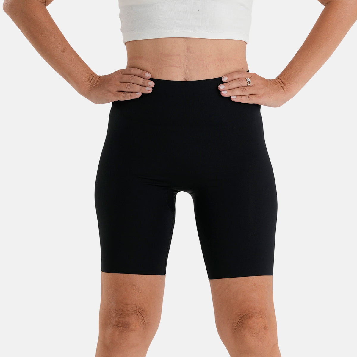 Super Find - La Marey Womens Set of 2 High Waist Seamless Shaper Shorts (Size S-M, UK 8-14) - Black &amp; Skin 4465761 5