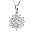 10K White Gold,  White Diamond Pendant with Chain (Size 20) 1.03ct  Gold Wt. 3.05 Gms  1.030  Ct._4467795