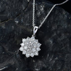 10K White Gold,  White Diamond Pendant with Chain (Size 20) 1.03ct  Gold Wt. 3.05 Gms  1.030  Ct._4467795_1