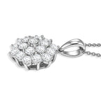10K White Gold,  White Diamond Pendant with Chain (Size 20) 1.03ct  Gold Wt. 3.05 Gms  1.030  Ct._4467795_3