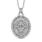 Luxuriant - Lab Grown Multi Diamond (SI/G-H) Cluster Pendant with Chain (Size 20) in Rhodium Overlay Sterling Silver 2.00 Ct._4468061_4