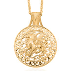 Pendant in Yellow Gold Plated Sterling Silver with Chain (Size 20)_4468092
