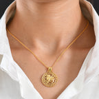 Pendant in Yellow Gold Plated Sterling Silver with Chain (Size 20)_4468092_1