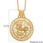 Pendant in Yellow Gold Plated Sterling Silver with Chain (Size 20)_4468093_6