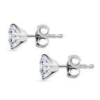 TJC EXLCLUSIVE - Set of 2 - D'Joy Moissanite Solitaire Stud Push Post Earring & Bracelet (Size - 7) in Rhodium Overlay Sterling Silver 22.80 Ct, Silver Wt. 10.47 Gms_4468754_4