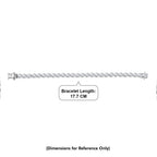 TJC EXLCLUSIVE - Set of 2 - D'Joy Moissanite Solitaire Stud Push Post Earring & Bracelet (Size - 7) in Rhodium Overlay Sterling Silver 22.80 Ct, Silver Wt. 10.47 Gms_4468754_7