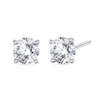 TJC EXLCLUSIVE - Set of 2 - D'Joy Moissanite Solitaire Stud Push Post Earring & Bracelet (Size - 8) within Rhodium Overlay Sterling Silver 25.93 Ct, Silver Wt. 11.36 Gms_4468756_4
