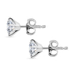 TJC EXLCLUSIVE - Set of 2 - D'Joy Moissanite Solitaire Stud Push Post Earring & Bracelet (Size - 8) within Rhodium Overlay Sterling Silver 25.93 Ct, Silver Wt. 11.36 Gms_4468756_5