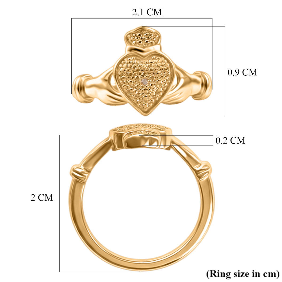 Set of 3 - EverTrue Multi Diamond Ring in Infinity, Heart &amp; Leaf Vine Design V32519867 8
