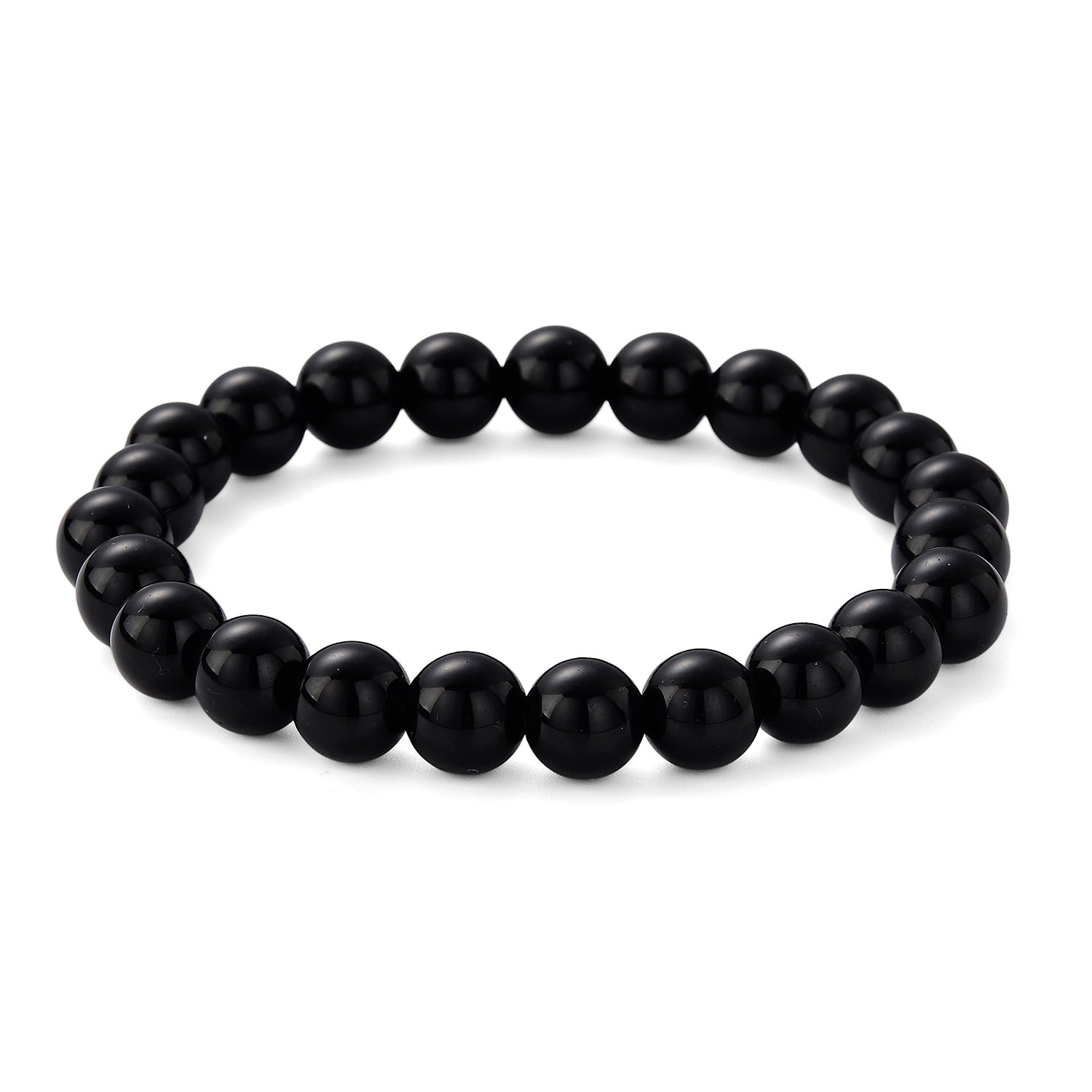 Set of 2 - Natural Shungite Candle Holder &amp; Stretchable Bracelet (Size - 7) 1175.00 Ct. 4471759 4