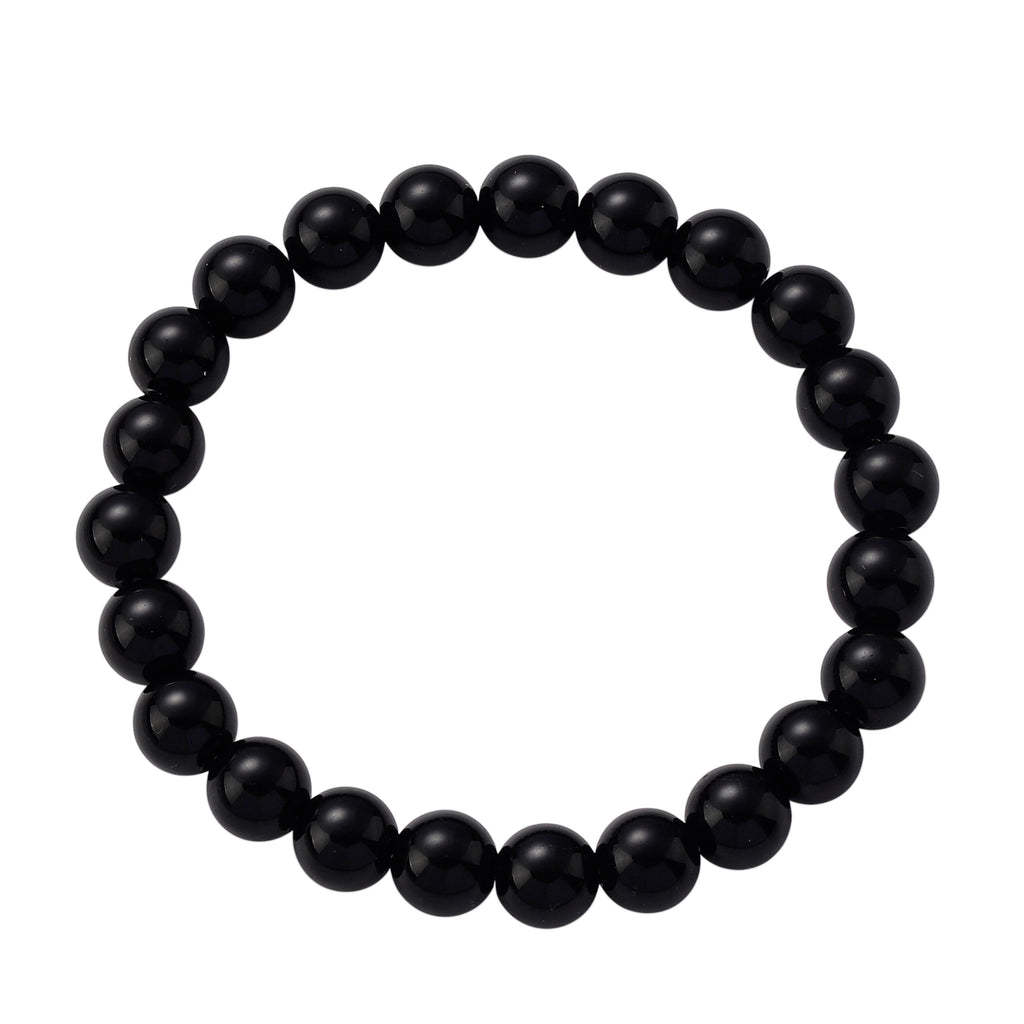 Set of 2 - Natural Shungite Candle Holder & Stretchable Bracelet (Size - 7) 1175.00 Ct._4471759_4