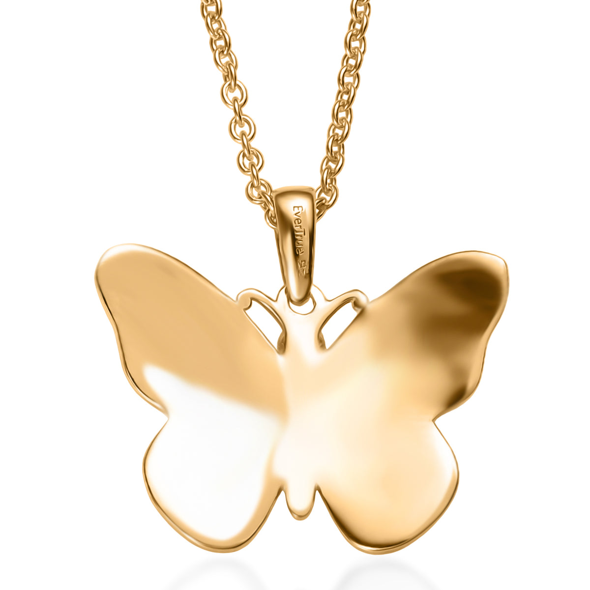 EverTrue Bronzella Collection - Butterfly Pendant with Chain (Size 20) in 18K Gold Plating V32529278 5