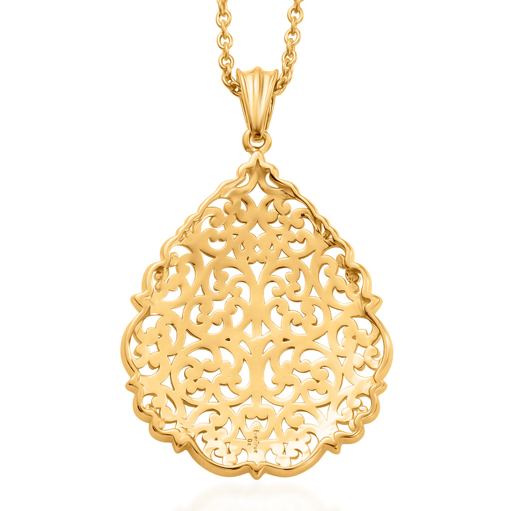 EverTrue Bronzella Collection - Filigree Pendant with Chain (Size 20) in 18K Gold Plating_4471937_4
