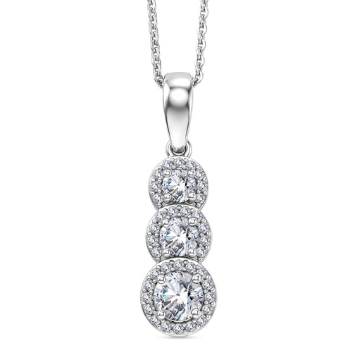 Royal Bali Collection - D'Joy Moissanite Pendant with Chain (Size 20) in 18K Vermeil Yellow Gold Plated Sterling Silver