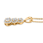 Royal Bali Collection - D'Joy Moissanite Pendant with Chain (Size 20) in 18K Vermeil Yellow Gold Plated Sterling Silver_4472134_3
