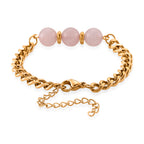 Set of 3 - Rose Quartz Beads Adjustable Bracelet (Size - 7+2 Ext) 50.00 Ct._4473413_6