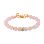 Set of 3 - Rose Quartz Beads Adjustable Bracelet (Size - 7+2 Ext) 50.00 Ct._4473413_7