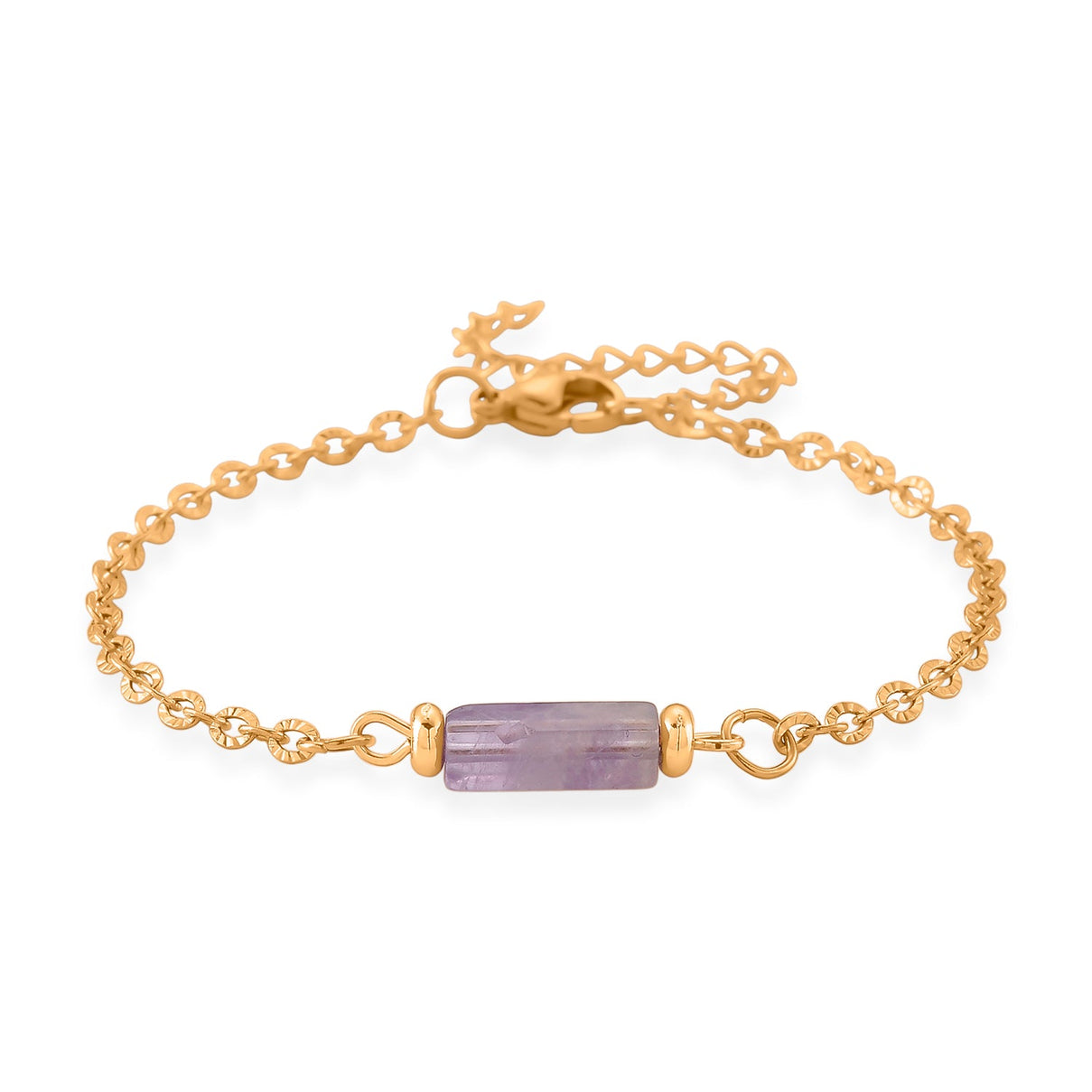 Set of 3 - African Amethyst Beads Adjustable Bracelet (Size - 7-2 Ext) 50.00 Ct. V32361633 4
