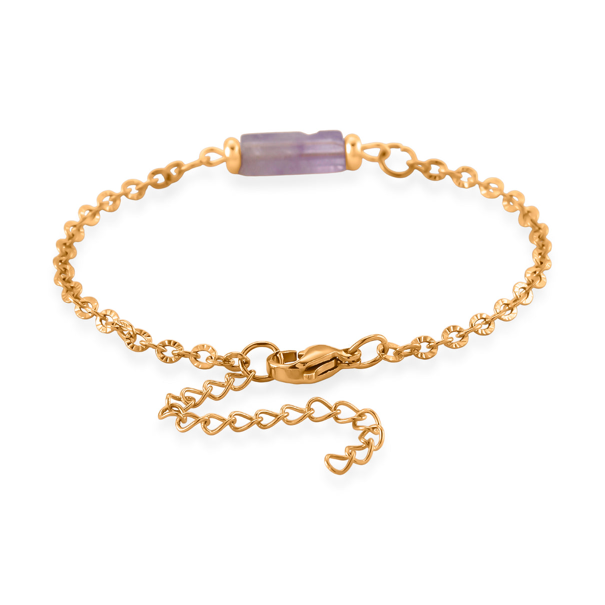 Set of 3 - African Amethyst Beads Adjustable Bracelet (Size - 7-2 Ext) 50.00 Ct. 4473415 5
