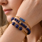 Set of 3 - Lapis Lazuli Beads Bracelet Adjustable Bracelet (Size - 7+2 Ext) 50.00 Ct._4473417_1