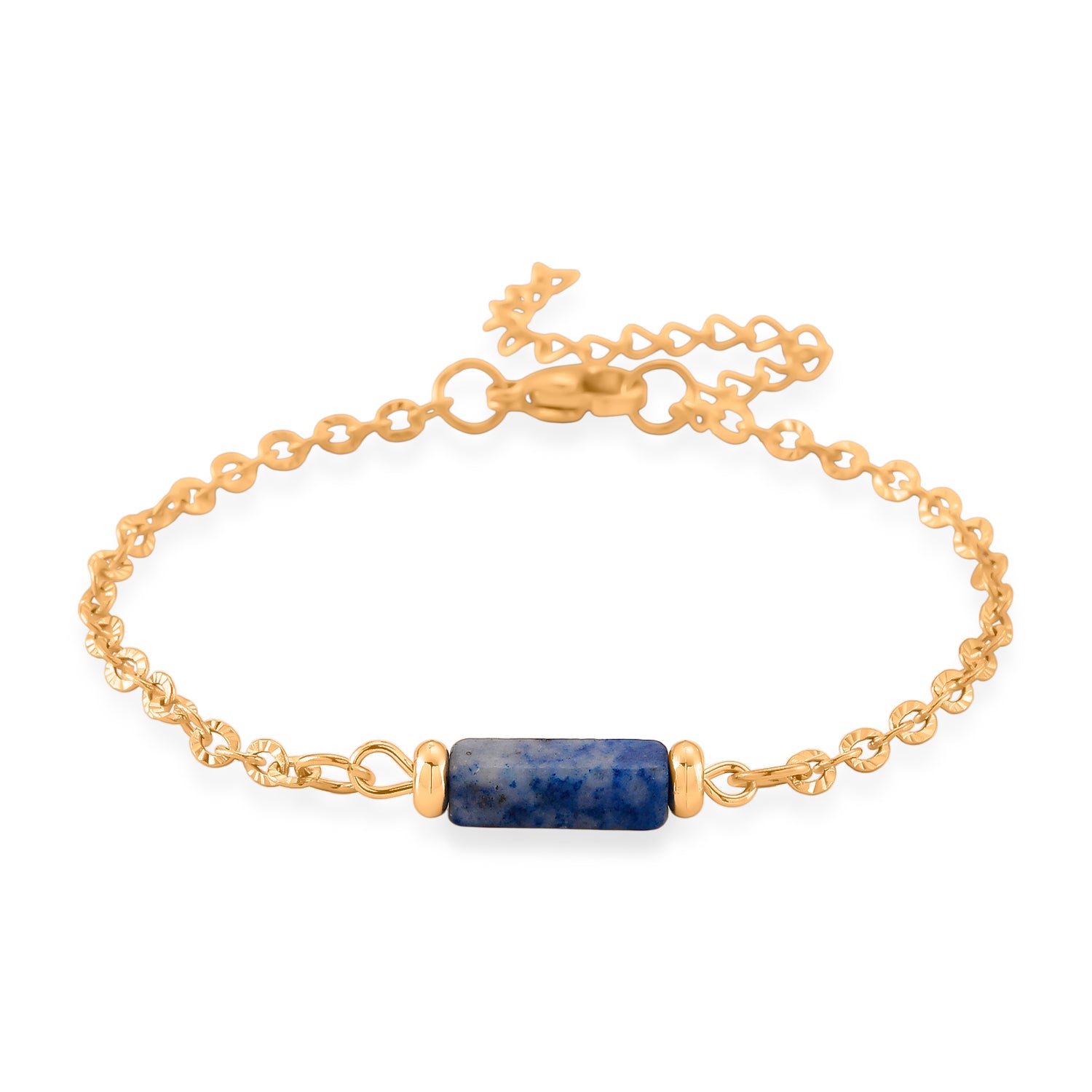 Set of 3 - Lapis Lazuli Beads Bracelet Adjustable Bracelet (Size - 7-2 Ext) 50.00 Ct. 4473417 4