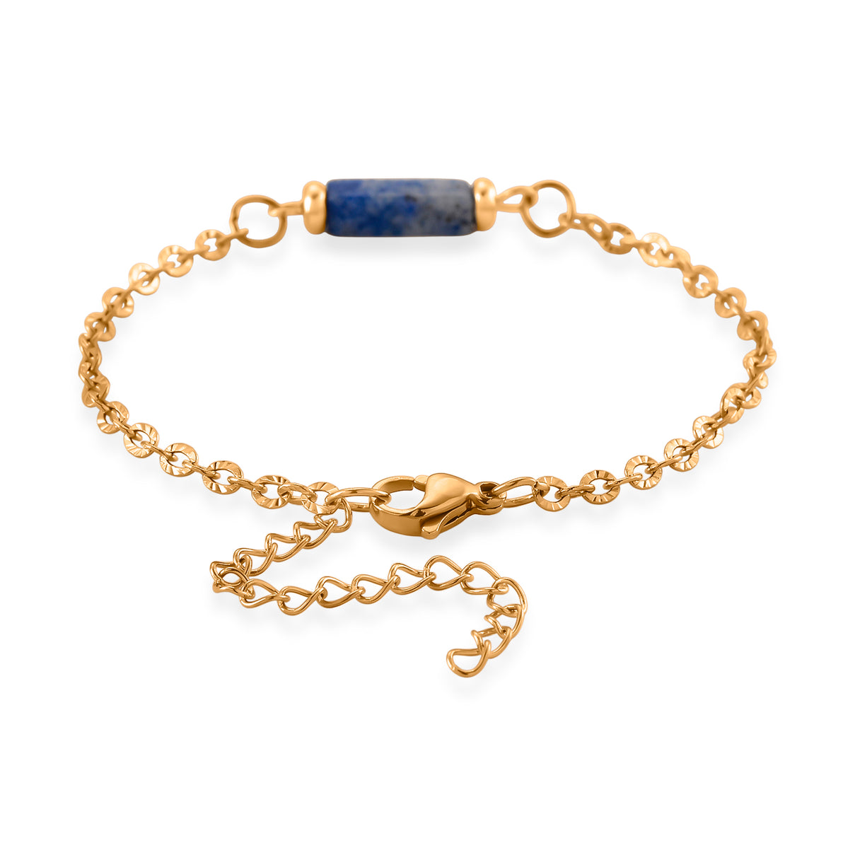 Set of 3 - Lapis Lazuli Beads Bracelet Adjustable Bracelet (Size - 7-2 Ext) 50.00 Ct. 4473417 5