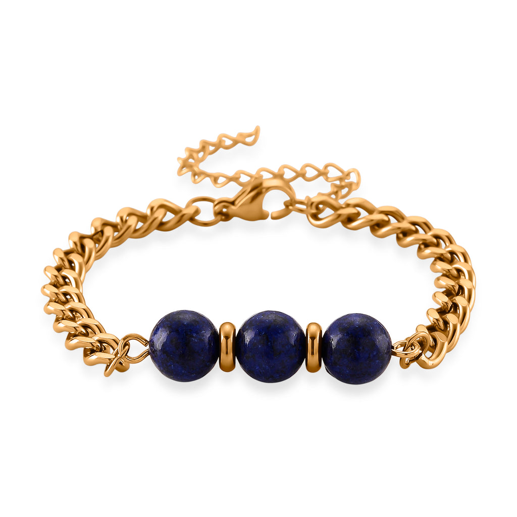 Set of 3 - Lapis Lazuli Beads Bracelet Adjustable Bracelet (Size - 7+2 Ext) 50.00 Ct._4473417_5