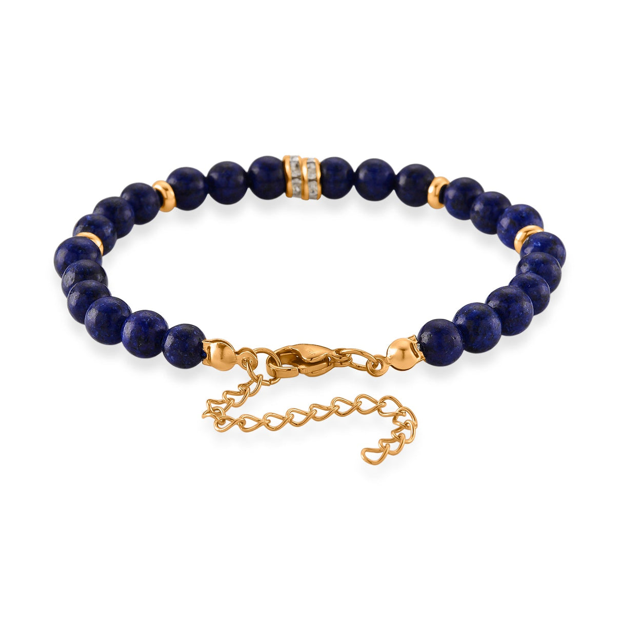 Set of 3 - Lapis Lazuli Beads Bracelet Adjustable Bracelet (Size - 7-2 Ext) 50.00 Ct. V32366922 9