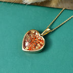 GP Family Legacy Italy - Genuine Murano With 24K Gold & Blue Sapphire Heart Pendant With Chain (Size 20) in 18K Gold Vermeil Sterling Silver_4473531_2