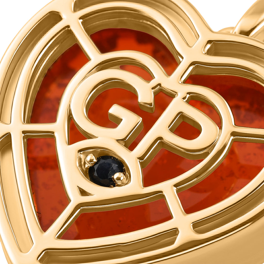 GP Family Legacy Italy - Genuine Murano With 24K Gold & Blue Sapphire Heart Pendant With Chain (Size 20) in 18K Gold Vermeil Sterling Silver_4473531_5