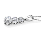 Luxuriant - Lab Grown Diamond (SI/G-H) Drop Pendant with Chain (Size 20) in Rhodium Overlay Sterling Silver 0.80 Ct._4473656_3