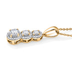 Luxuriant - Lab Grown Diamond (SI/G-H) Drop Pendant with Chain (Size 20) in 18K Vermeil Yellow Gold Plated Sterling Silver 0.80 Ct._4473658_3
