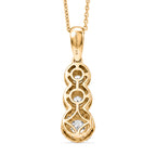 Luxuriant - Lab Grown Diamond (SI/G-H) Drop Pendant with Chain (Size 20) in 18K Vermeil Yellow Gold Plated Sterling Silver 0.80 Ct._4473658_4
