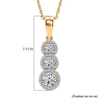 Luxuriant - Lab Grown Diamond (SI/G-H) Drop Pendant with Chain (Size 20) in 18K Vermeil Yellow Gold Plated Sterling Silver 0.80 Ct._4473658_5
