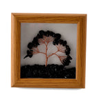 Set of 2 - Natural Shungite Stretchable Bracelet (Size - 7) & Life of Tree Photo Frame 300.00 Ct._4473931_5
