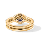Set of 2 - Luxuriant Masoala Sapphire & Lab Grown Diamond (SI/G-H) Ring in 18K Vermeil Yellow Gold Plated Sterling Silver 2.50 Ct._4475102_5