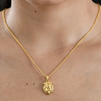 Bronzelaa  Pendant with Chain (Size 20) in Yellow Gold Tone