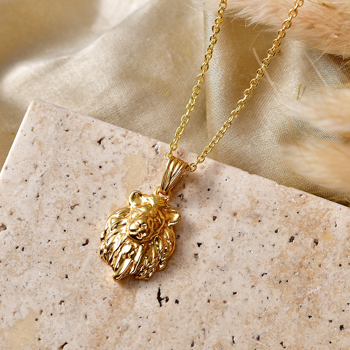 EverTrue Bronzella Collection - Lion Pendant with Chain (Size 20) 4475322 3