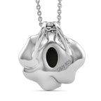 D'Joy - Ammolite Solitaire Pendant with Chain (Size 20) in Rhodium Overlay Sterling Silver_4475661_4
