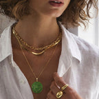 D'Joy - Natural Chrome Diopside Floral Cluster Pendant with Chain (Size 20) in 18K Vermeil Yellow Gold Plated Sterling Silver 14.40 Ct, Silver Wt. 10.30 Gms_4475946_1