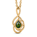 D'Joy - Natural Chrome Diopside Solitaire Pendant in Yellow Gold Plated Sterling Silver with Chain (Size 20)_4475951