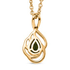 D'Joy - Natural Chrome Diopside Solitaire Pendant in Yellow Gold Plated Sterling Silver with Chain (Size 20)_4475951_4