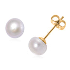 WOW Deal - Set of 5 - Multi Colour Fresh Water Pearl Stud Earrings with Push Backs in Yellow Gold Tone 12.50 Ct._4476881_3