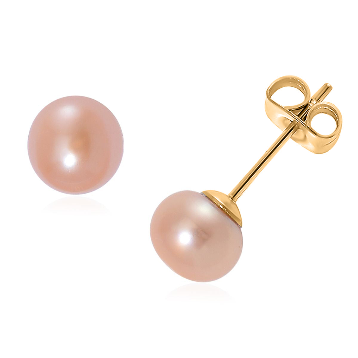 WOW Deal - Set of 5 - Multi Colour Fresh Water Pearl Stud Earrings with Push Backs V32521850 5